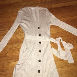 Sweater dress with slits